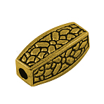 Alloy Beads, Cadmium Free & Lead Free, Antique Golden, 12x5mm, Hole: 1mm(PALLOY-0750-AG-RS)
