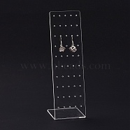 Transparent Acrylic Earrings Display Stands, L-Shaped, Clear, 19.5x6.3x0.95cm, Hole: 1.6mm(EDIS-G014-02)