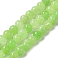 Natural Dyed Jade Beads Strands, Round, Pale Green, 8.5mm, Hole: 0.8mm, about 45~46pcs/strand, 14.69''~15.04''(37.3~38.2cm)(G-M402-C03-18)