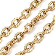 Ion Plating(IP) 304 Stainless Steel Link Chains, Unwelded, Golden, 8x6x2mm(CHS-A013-06G)