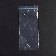 Plastic Zip Lock Bags, Resealable Packaging Bags, Top Seal, Self Seal Bag, Rectangle, White, 18x8cm, Unilateral Thickness: 2.1 Mil(0.055mm), 100pcs/bag(OPP-G001-F-8x18cm)