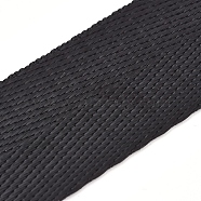 Nylon Ribbons, Herringbone Weave Ribbon, Gray, 1 inch(25mm), about 2m/strand(NWIR-WH0009-09O)