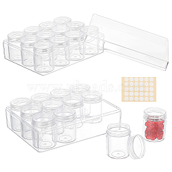 40Pcs Resin Candle Wick Double Sided Adhesive, with 2 Sets Plastic Bead Storage Containers, for DIY Candle Making, White(DIY-BC0012-38)