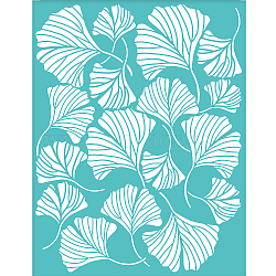 Self-Adhesive Silk Screen Printing Stencil, for Painting on Wood, DIY Decoration T-Shirt Fabric, Turquoise, Flower Pattern, 280x220mm(DIY-WH0338-010)