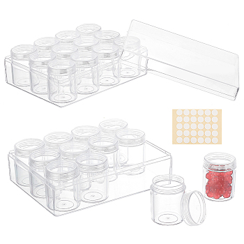 40Pcs Resin Candle Wick Double Sided Adhesive, with 2 Sets Plastic Bead Storage Containers, for DIY Candle Making, White