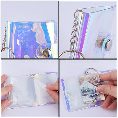 2 Inch Mini Laser PVC Photo Album with Ring Clasps(AJEW-WH0248-398B)-5