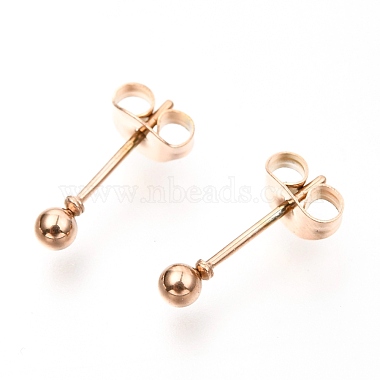 304 Stainless Steel Ball Stud Earrings(EJEW-C501-10A)-4