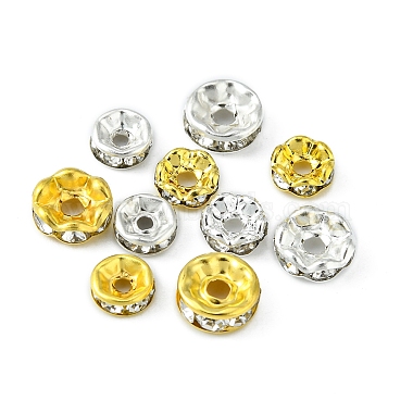 240 pièces 8 styles perles entretoises en fer et laiton strass(FIND-FS0001-34)-4