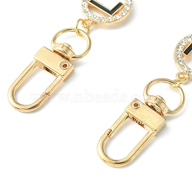 Cadenas extensoras de bolsa con eslabones esmaltados y diamantes de imitación de aleación Word Love(AJEW-BA00112)-4
