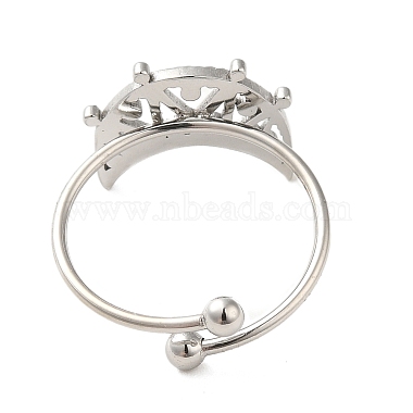304 Stainless Steel Open Cuff Ring(RJEW-M167-04P)-3
