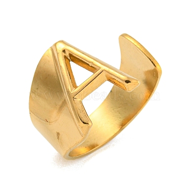 Letter A 201 Stainless Steel Finger Rings