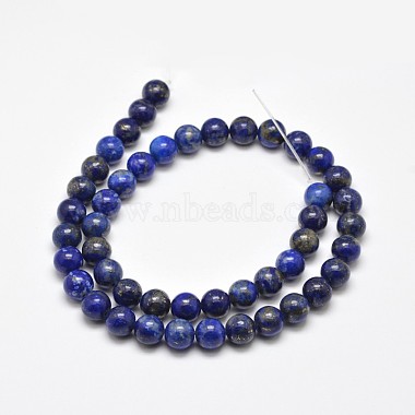 Natürliche Lapislazuli runde Perle Stränge(G-E262-01-10mm)-4