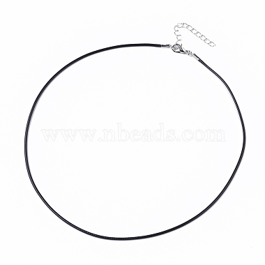 Воском хлопка ожерелье шнура материалы(X-MAK-S032-1.5mm-B01)-2