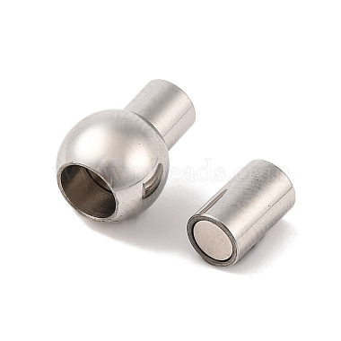 Tarnish Resistant 304 Stainless Steel Magnetic Clasps with Glue-in Ends(STAS-E049-19)-4