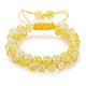 bracelet de perles tressées en verre rond étincelant(BJEW-SW00082-02)-1
