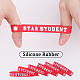 Word Star Student Silicone Cord Bracelet Wristband(BJEW-WH0018-49A)-6