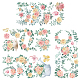Blumen-PVC-wasserdichte dekorative Aufkleber(DIY-WH0404-012)-1