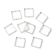 Tibetan Style Square Spacer Bead Frames for Jewelry Making, Lead Free, Cadmium Free and Nickel Free, Square Ring, Antique Silver, about 20mm long, 20mm wide, 4mm thick, hole: 1mm(X-EA565Y-NF)