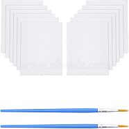 Painting Supplies, with Stretched Canvas, Cotton Covered Wood Primed Framed and  Plastic Art Brushes Pen Value Sets, Mixed Color, 50x50x10mm(AJEW-NB0001-80)