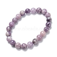 Natural Gemstone Stretch Beaded Bracelets, Round, Inner Diameter: 2-1/8 inch(5.5cm), Beads: 8~9mm(X-G-A185-01U)