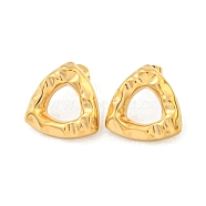 Triangle 304 Stainless Steel Ear Studs, Stud Earrings for Women, Golden, 20x20mm(EJEW-L290-005G)