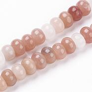Natural Pink Aventurine Beads Strands, Rondelle, 6.5x4mm, Hole: 1mm, about 91pcs/strand, 15.3 inch~15.5 inch(39~39.5cm)(G-F520-12)
