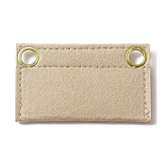 Felt Purse Organizer Insert, Mini Envelope Handbag Shaper Premium Felt, Bag Accessories, with Iron Findings, Rectangle, Blanched Almond, 5.4x9.25x0.35cm, Hole: 9.5mm(FIND-WH0042-45D)