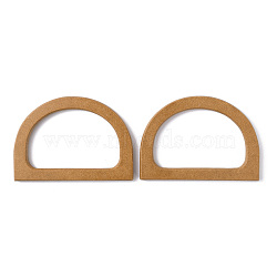 Wood Bag Handles, Letter D Shape, Sandy Brown, 12x8.5x0.93cm, Inner Diameter: 6x9cm(FIND-WH0133-15D)