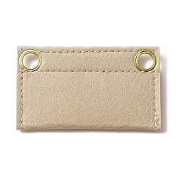 Felt Purse Organizer Insert, Mini Envelope Handbag Shaper Premium Felt, Bag Accessories, with Iron Findings, Rectangle, Blanched Almond, 5.4x9.25x0.35cm, Hole: 9.5mm(FIND-WH0042-45D)