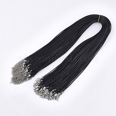 Waxed Cord Necklace Making with Iron Findings(X-NJEW-R229-2.0mm-02)-1