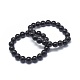 Synthetic Black Stone Bead Stretch Bracelets(BJEW-K212-A-032)-1