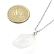 Natural Quartz Nugget Pendant Necklace with 304 Stainless Steel Chains(NJEW-JN04385-01)-4