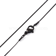 304 Stainless Steel Serpentine Chain Necklace for Men Women, Electrophoresis Black, 19.69 inch(50cm)(NJEW-G076-01C-EB)