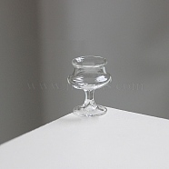 Glass Miniature Goblet Ornaments, Micro Landscape Garden Dollhouse Accessories, Pretending Prop Decorations, Clear, 21x25mm(MIMO-PW0001-154)