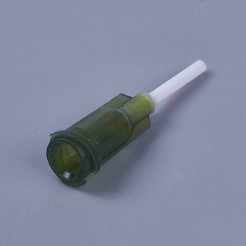 Plastic Fluid Precision Blunt Needle Dispense Tips, Olive, 30x7.5mm, Pin: 1.5mm, Inner Diameter: 4.5mm