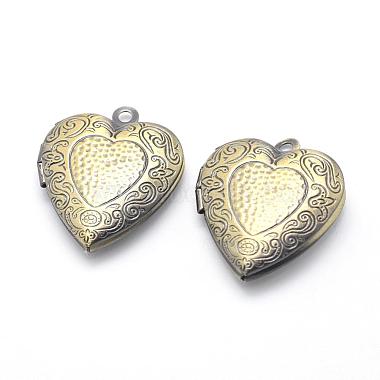 Antique Bronze Heart Brass Pendants