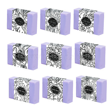 Etiqueta de papel de jabón hecha a mano estilo pandahall elite 90piezas 9(DIY-PH0005-78)-3