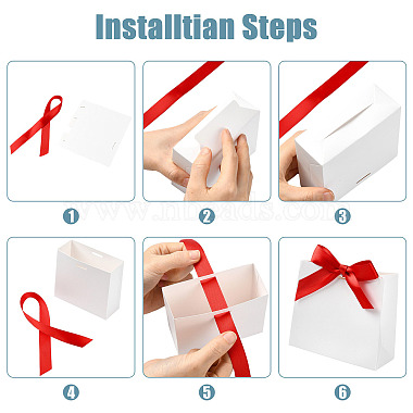 White Cardboard Paper Wedding Candy Boxes with Ribbon(CON-FZC0002-002D)-3