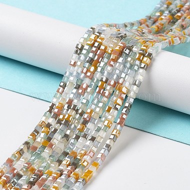Gradient Color Electroplate Glass Bead Strands(GLAA-E042-05-B05)-2