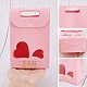 Nbeads 20Pcs 2 Style Rectangle Paper Bags with Handle and Clear Heart Shape Display Window(CON-NB0001-90)-3