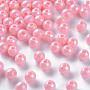 Pearl Pink Round Acrylic Beads(X-MACR-S370-D6mm-A01)