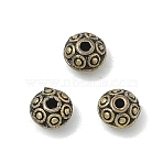 Brass Spacer Beads, Lead Free & Cadmium Free, Rondelle, Antique Bronze, 4.5x3mm, Hole: 0.9mm(KK-F926-08AB)