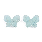 Marbled Stone Style Opaque Acrylic Beads, Butterfly, Light Blue, 17.5x21x6mm, Hole: 1.8mm(OACR-G009-05A)
