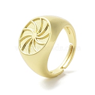 Brass Rings for Women, Real 18K Gold Plated, 8~20.5mm, US Size 14(23mm)(RJEW-A035-10G)
