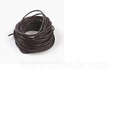 Cowhide Leather Cord, Leather Jewelry Cord, Jewelry DIY Making Material, Round, Coconut Brown, 3mm, about 10.93 yards(10m)/bundle, 1 bundle/bag(WL-CJ0001-02)