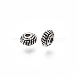 Tibetan Silver Spacer Beads, Lead Free and Cadmium Free, Bicone, Antique Silver, 5x3mm, Hole: 1.5mm, about 95pcs/20g(Y-LFH10167Y)