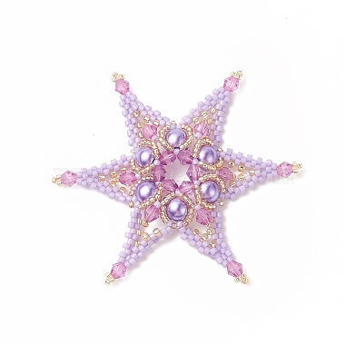 Lilac Star Glass Pendants