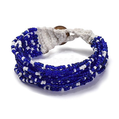 bracelets multi-brins en perles de verre de style bohème pour femmes(BJEW-G720-01D)-2