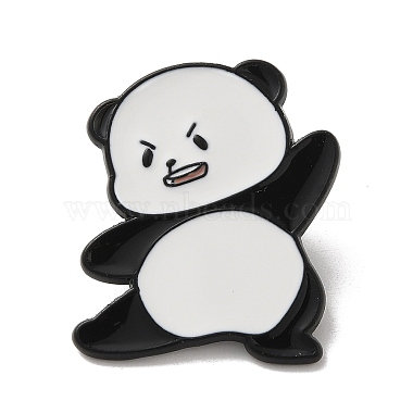 White Panda Alloy+Enamel Enamel Pins