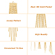10Pcs 5 Style Brass Chain Tassel Big Pendants(KK-HY0003-24)-5
